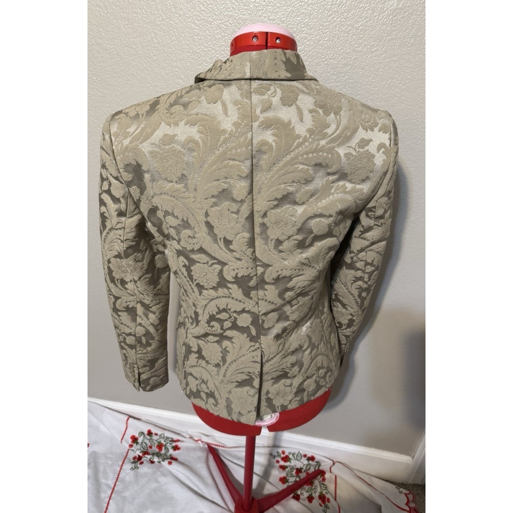 Dolce & Gabbana Jacquard Blazer Jacket‎ Women's Made in Italy Logo Lined - Picture 2 of 13
